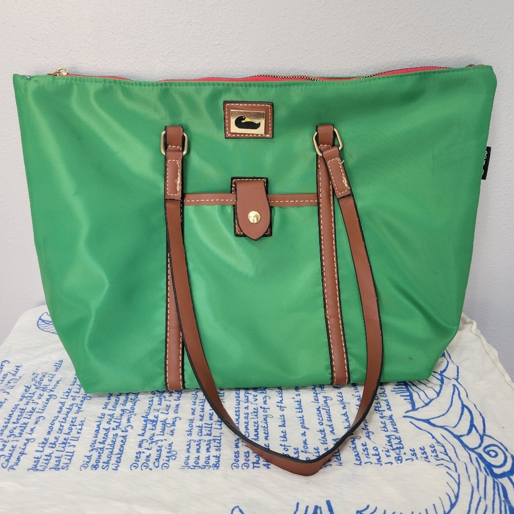 Dooney & Bourke Green Nylon Tote